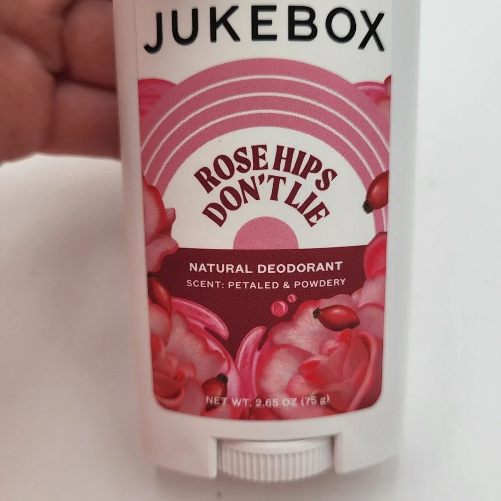 Set of 2 Jukebox Rose‎ Hips Don't Lie Aluminum Free Womens Deodorant 2.65oz